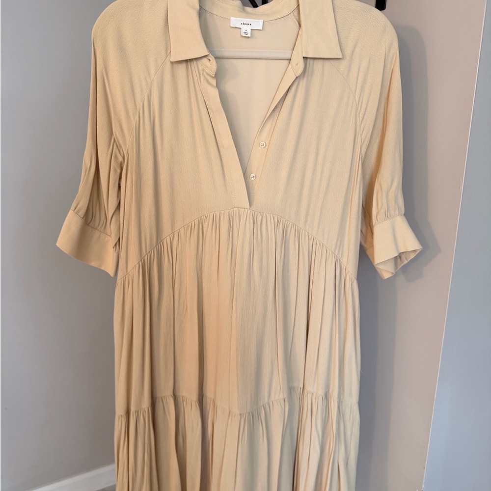 A New Day Cream Midi Shirt Dress